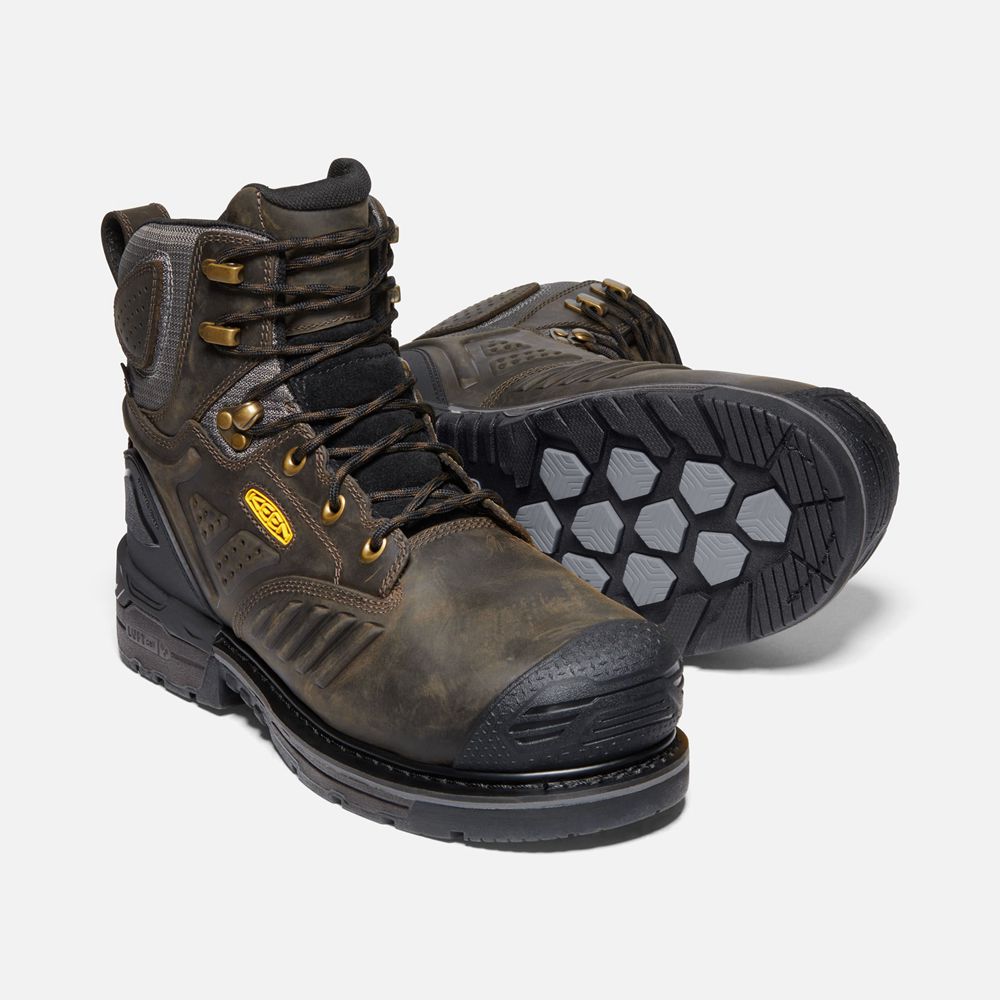 Botte de Travail Keen Homme Noir Marron | Philadelphia 6\" Waterproof (Carbon-Fiber Toe) | EAYQB-4602